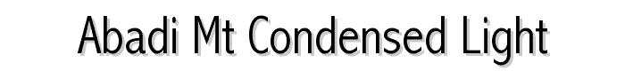 Abadi MT Condensed Light font